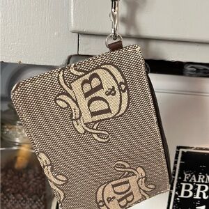 Dooney & Bourke Tan Monogram Zip Pouch